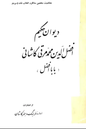 جلد کتاب دیوان حکیم افضل الدین محمد مرقی کاشانی