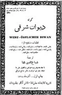 جلد کتاب دیوان شرقی