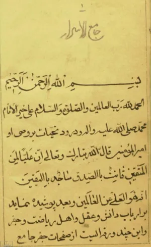 جلد کتاب جامع الاسرار