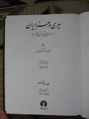 جلد کتاب سیری در هنر ایران جلد 12 - تصاویر فرش
