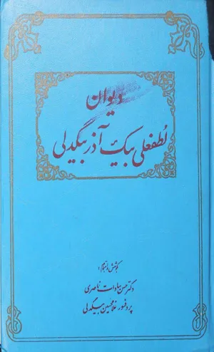 جلد کتاب دیوان لطفعلی بیک آذربیگدلی