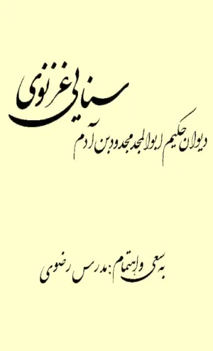 جلد کتاب دیوان سنایی غزنوی