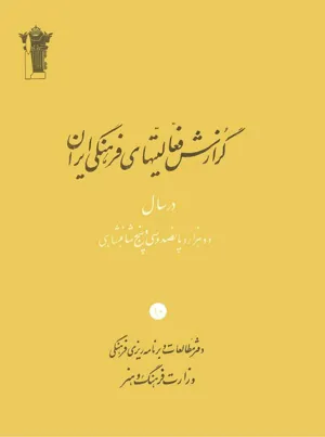 جلد کتاب گزارش فعالیت های فرهنگی ایران در سال 2535 شاهنشاهی