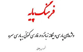 جلد کتاب فرهنگ پایه واژه های پارسی و بیگانه