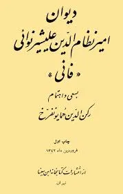 جلد کتاب دیوان امیر علیشیر نوایی