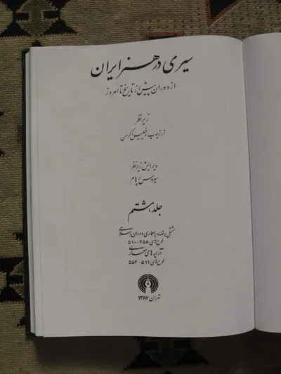 جلد کتاب سیری در هنر ایران جلد 8 - مشتمل بر تصاویر معماری دوران اسلامی و آرایه های معماری