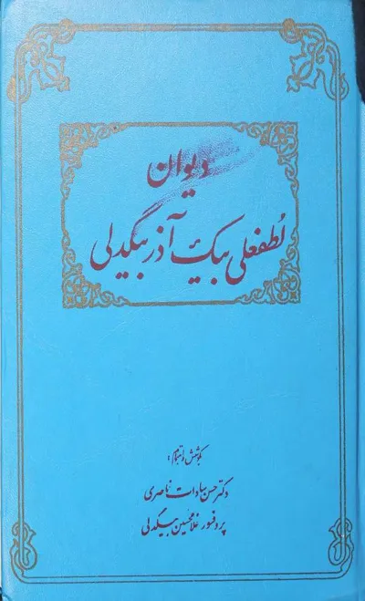 جلد کتاب دیوان لطفعلی بیک آذربیگدلی