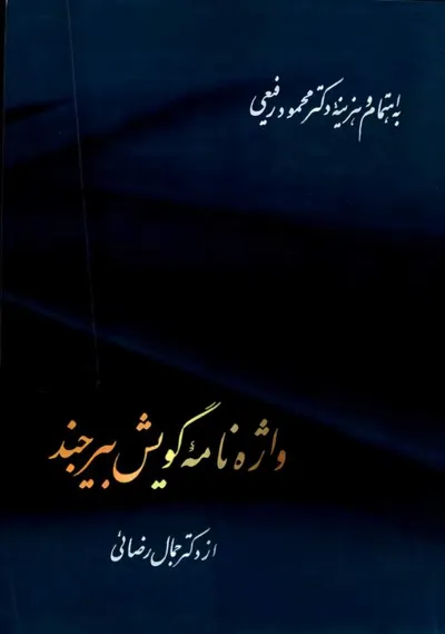 جلد کتاب واژه نامه گویش بیرجند