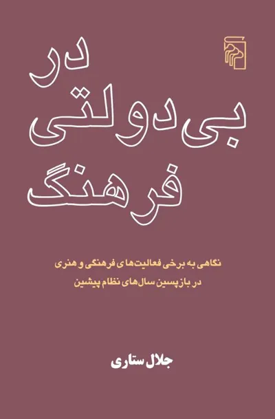 جلد کتاب در بی دولتی فرهنگ